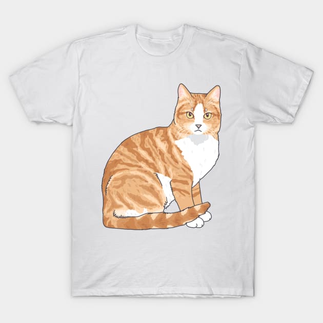 Orange Tabby Cat T-Shirt by Csieben